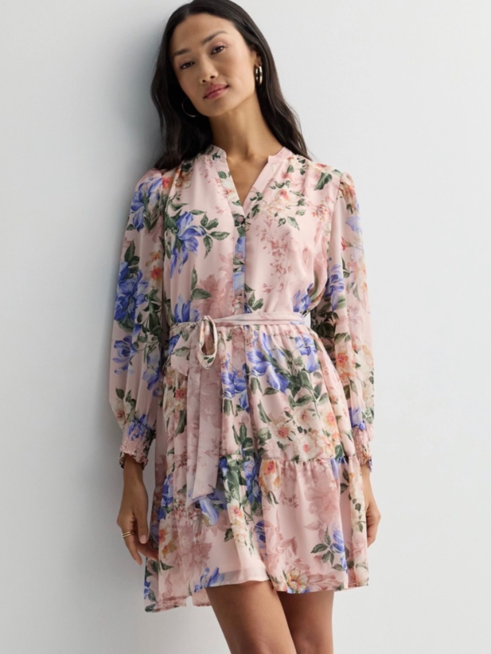 Signature By Robbie Bee Floral  Tiered Dress Size M